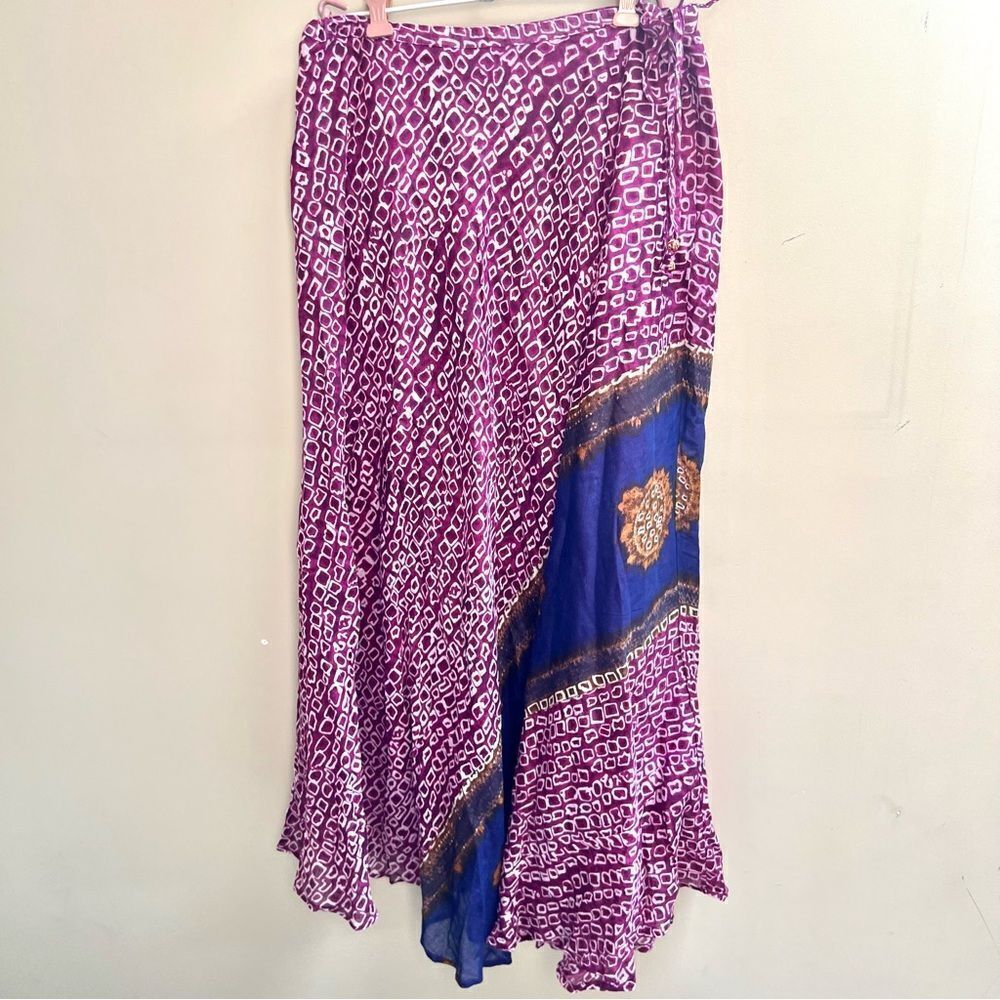 Isabella Bird Bohemian Purple and Blue Maxi Skirt